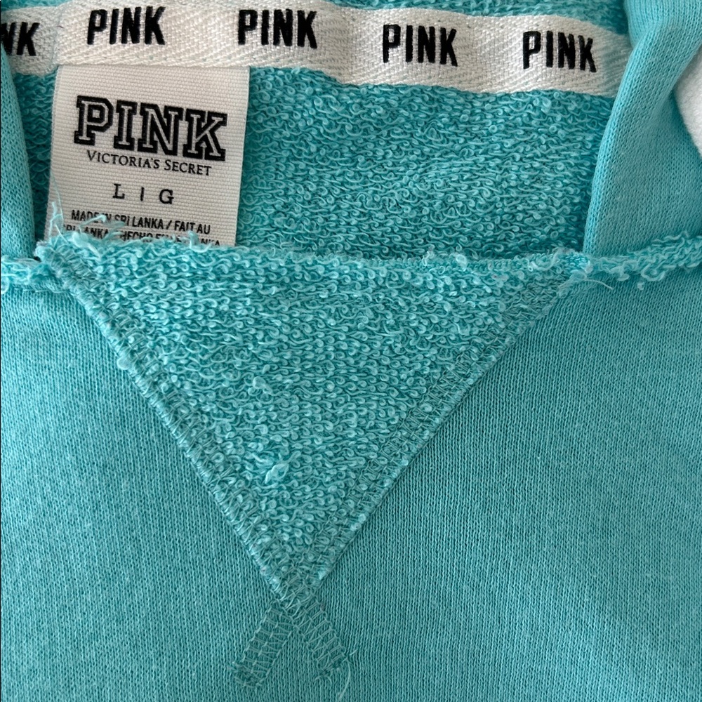 PINK Victoria's Secret Turquoise Hoodie - Picture 6 of 14